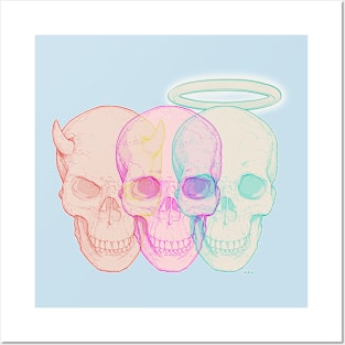 3 Skulls Posters and Art